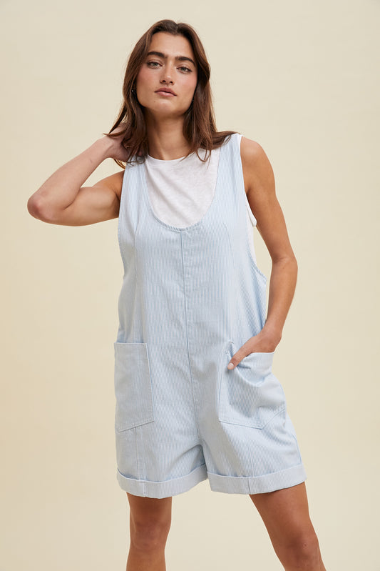 Set Sail Striped Romper