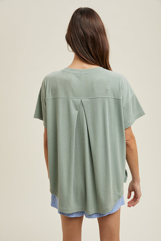 Basic Hi-Low Knit Top - Multiple Colors