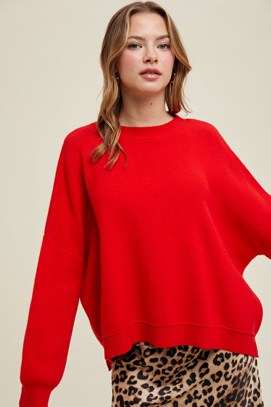 True Red Knit Sweater