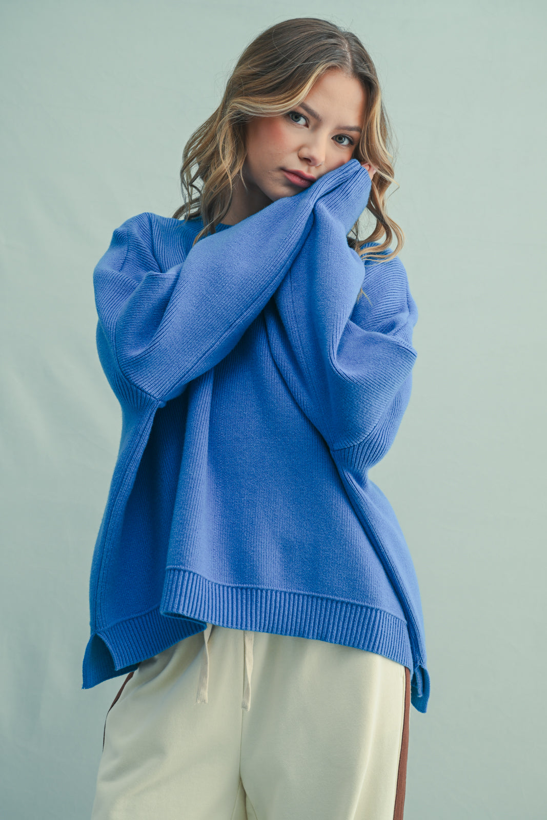 Pacific Blue Knit Sweater