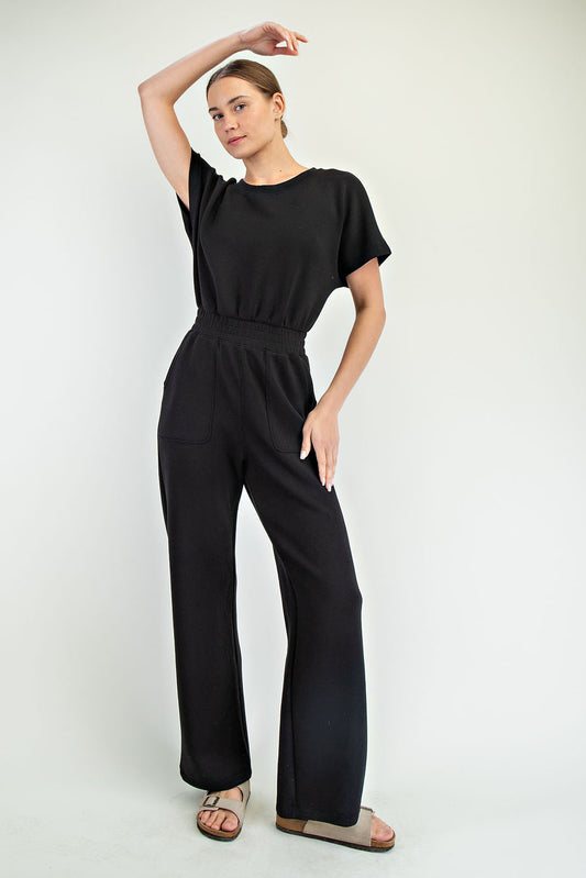 Scuba Short Sleeve Jumpsuit