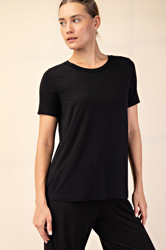 Simple Short Sleeve Top - Multiple Colors