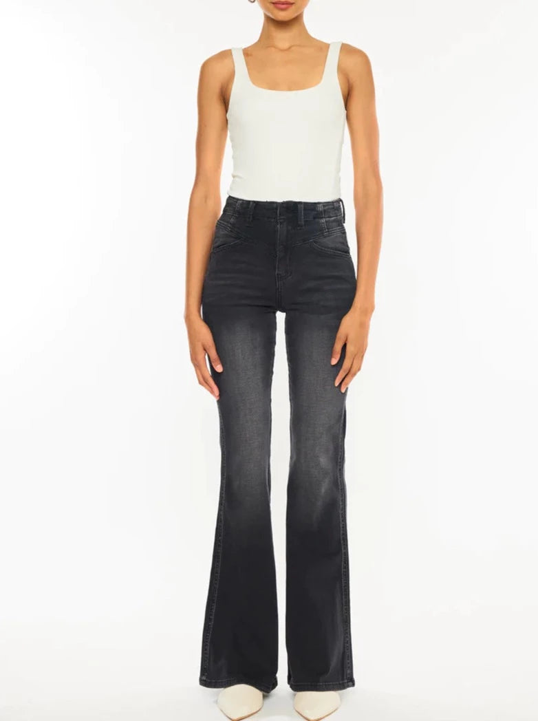 KanCan Marcy Black High Rise Flare Jeans