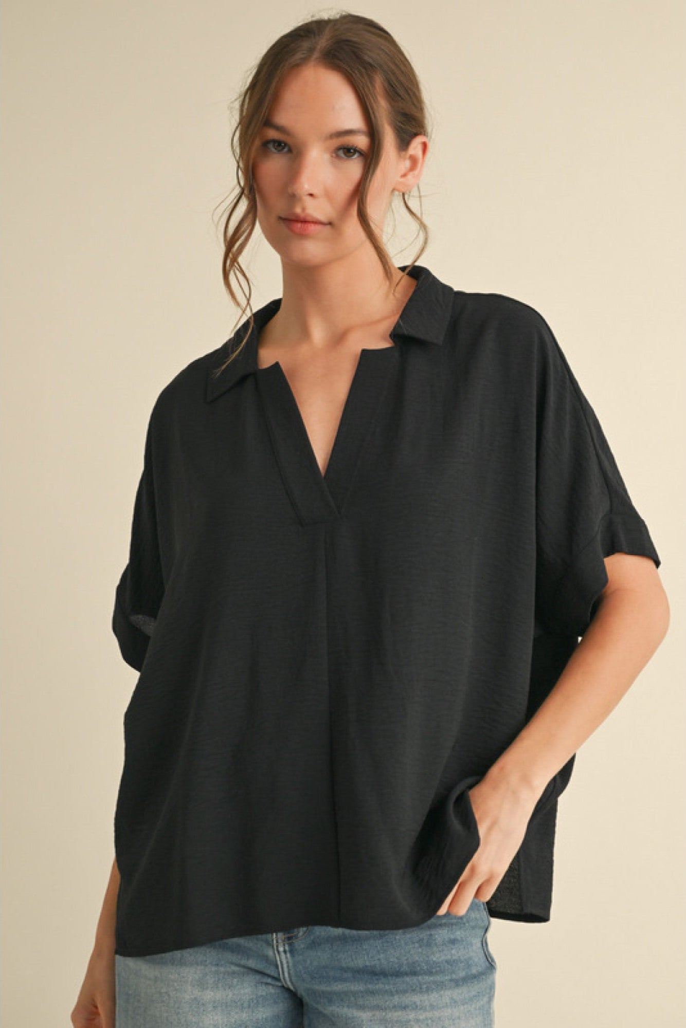 Lila V-Neck Blouse - Multiple Colors