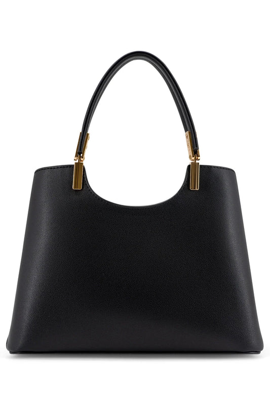 Lina Mini Everyday Tote Crossbody Bag- Black