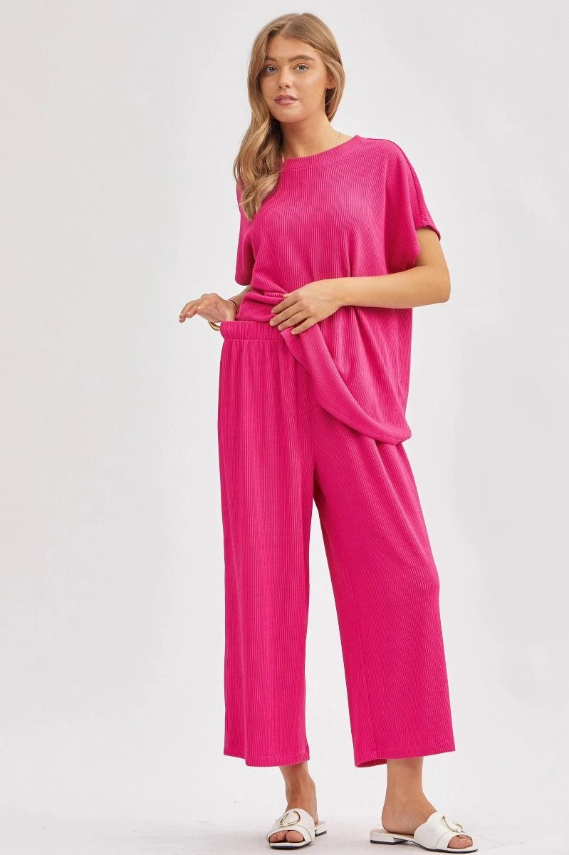 Magenta Flowy Set