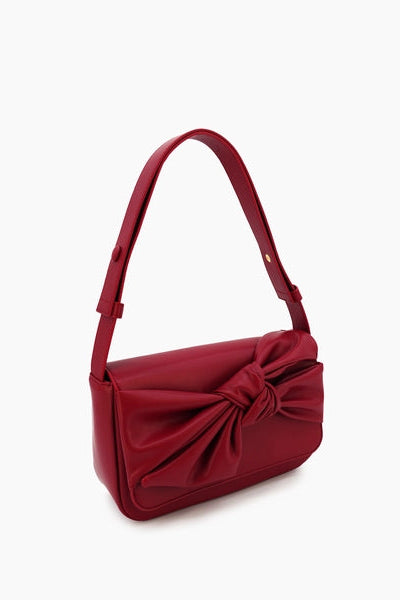 Elena Bow Shoulder Bag - Red