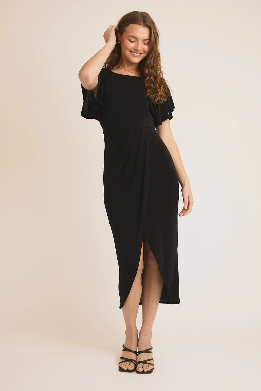 Classic Black Wrap Dress