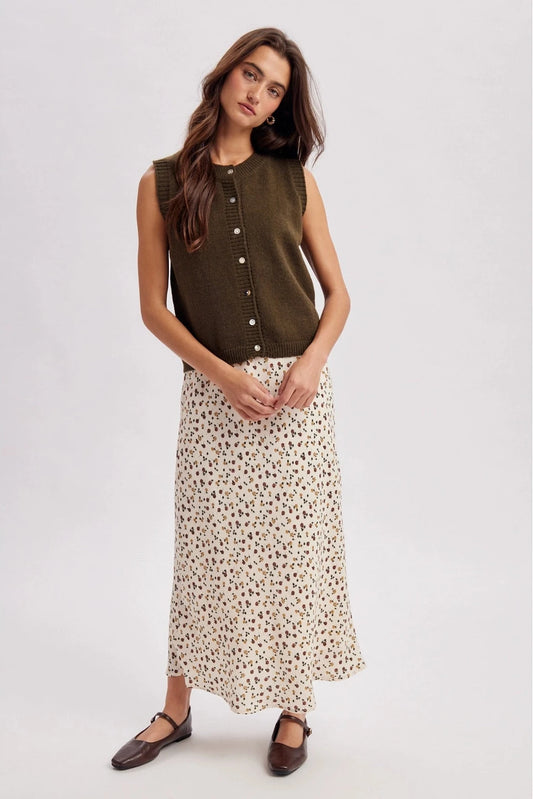 Ditsy Floral Print Skirt