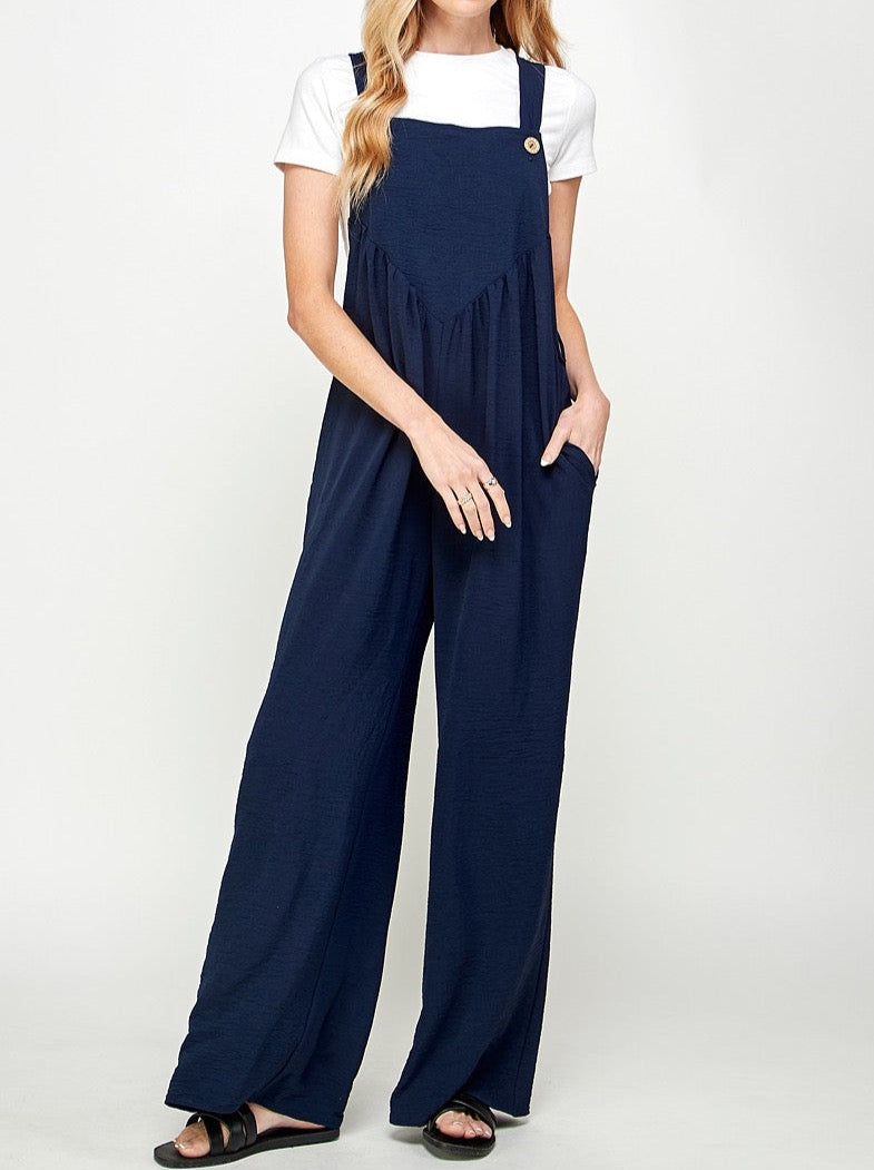 Navy Overall Jumpsuit