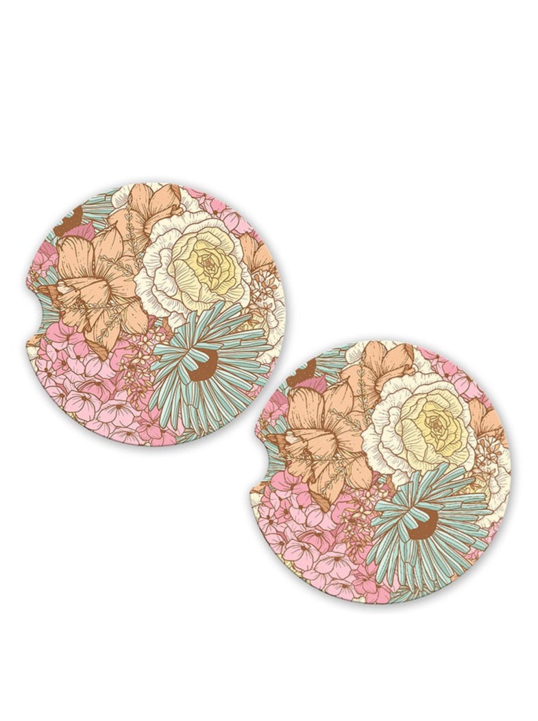 Floral Ceramic Car Coaster