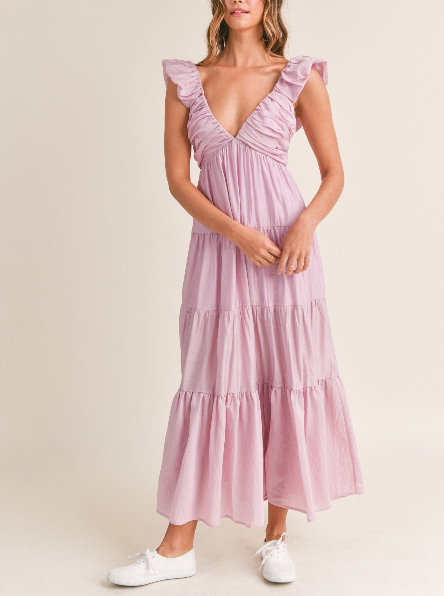 Field of Lavender Midi Dress