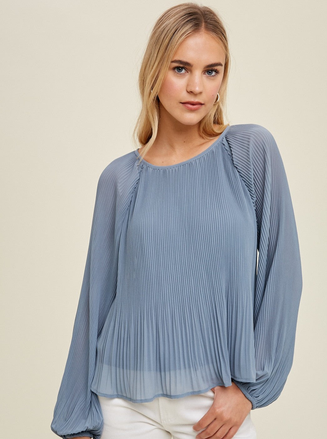 Mountain Blue Business Casual Blouse