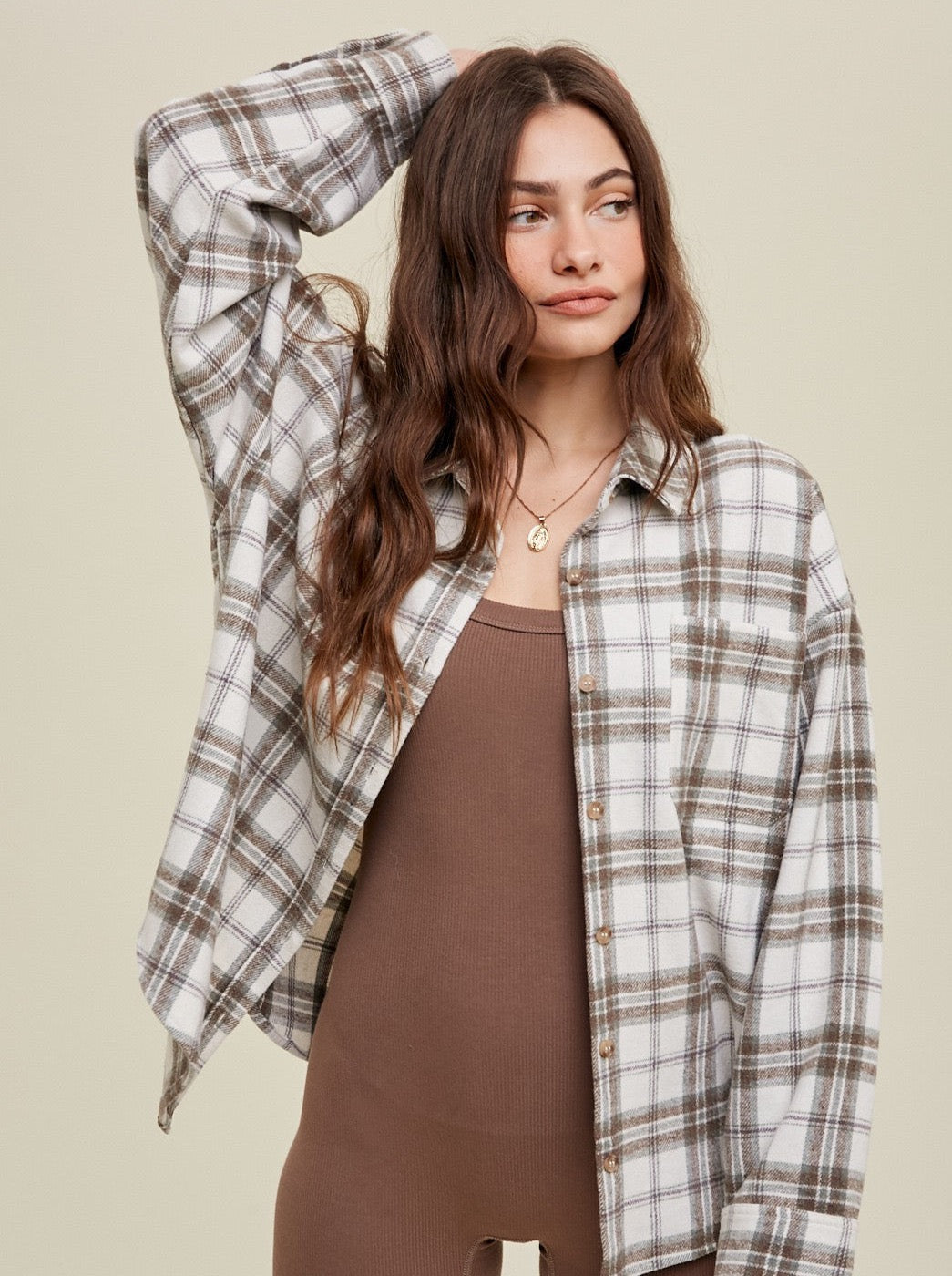 Neutral Mocha Flannel