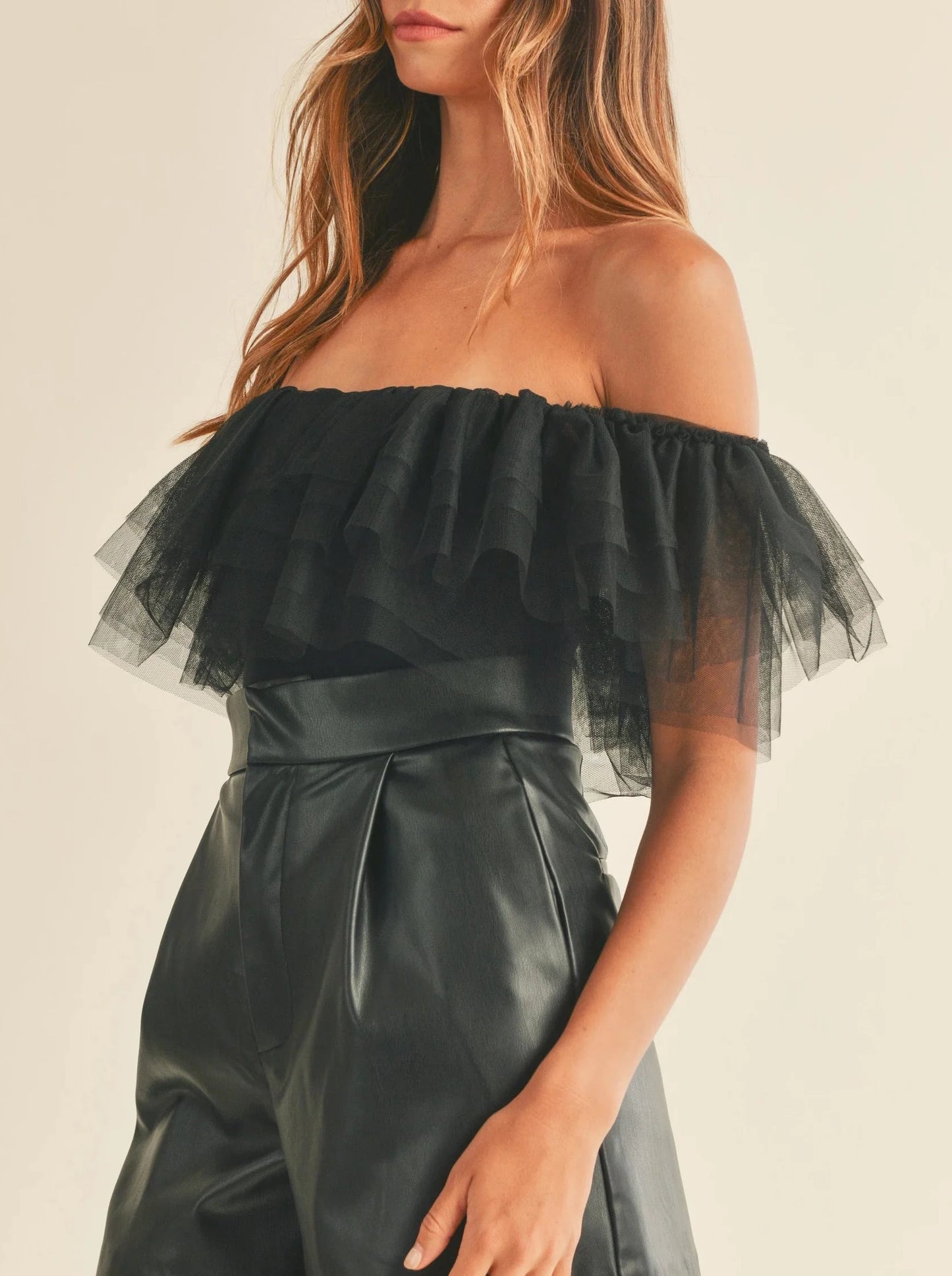 Tulle Ruffle Tiered Bodysuit
