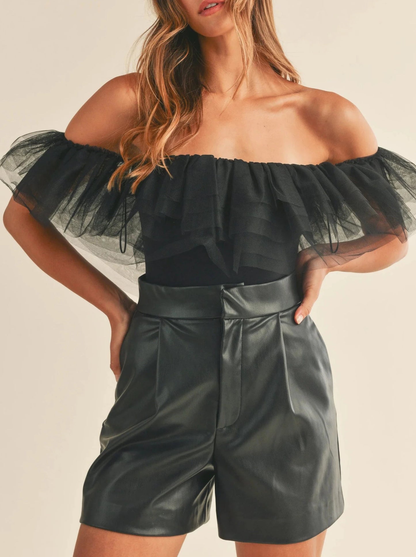 Tulle Ruffle Tiered Bodysuit