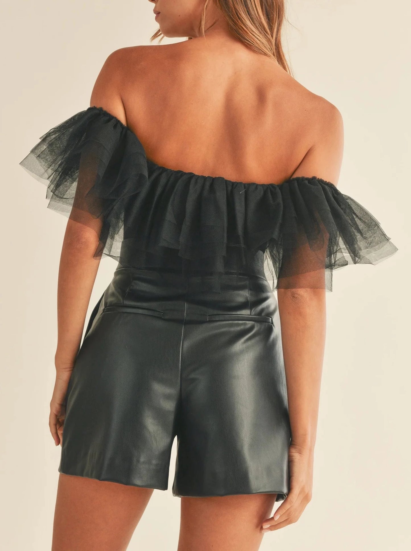 Tulle Ruffle Tiered Bodysuit