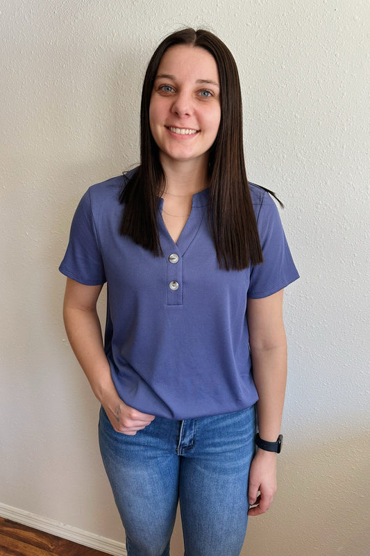 Ribbed Boyfriend Style Top - Multiple Colors