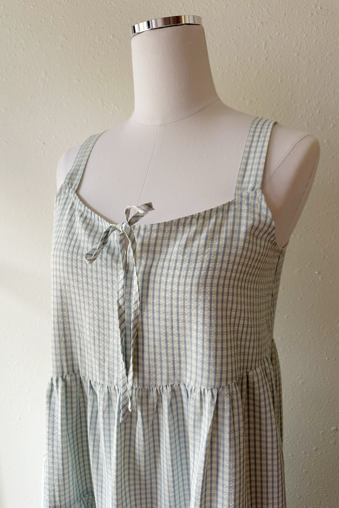 Plaid Picnic Midi Dress