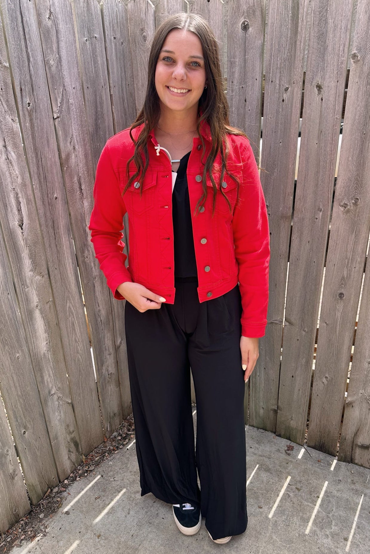 KanCan Red Denim Jacket