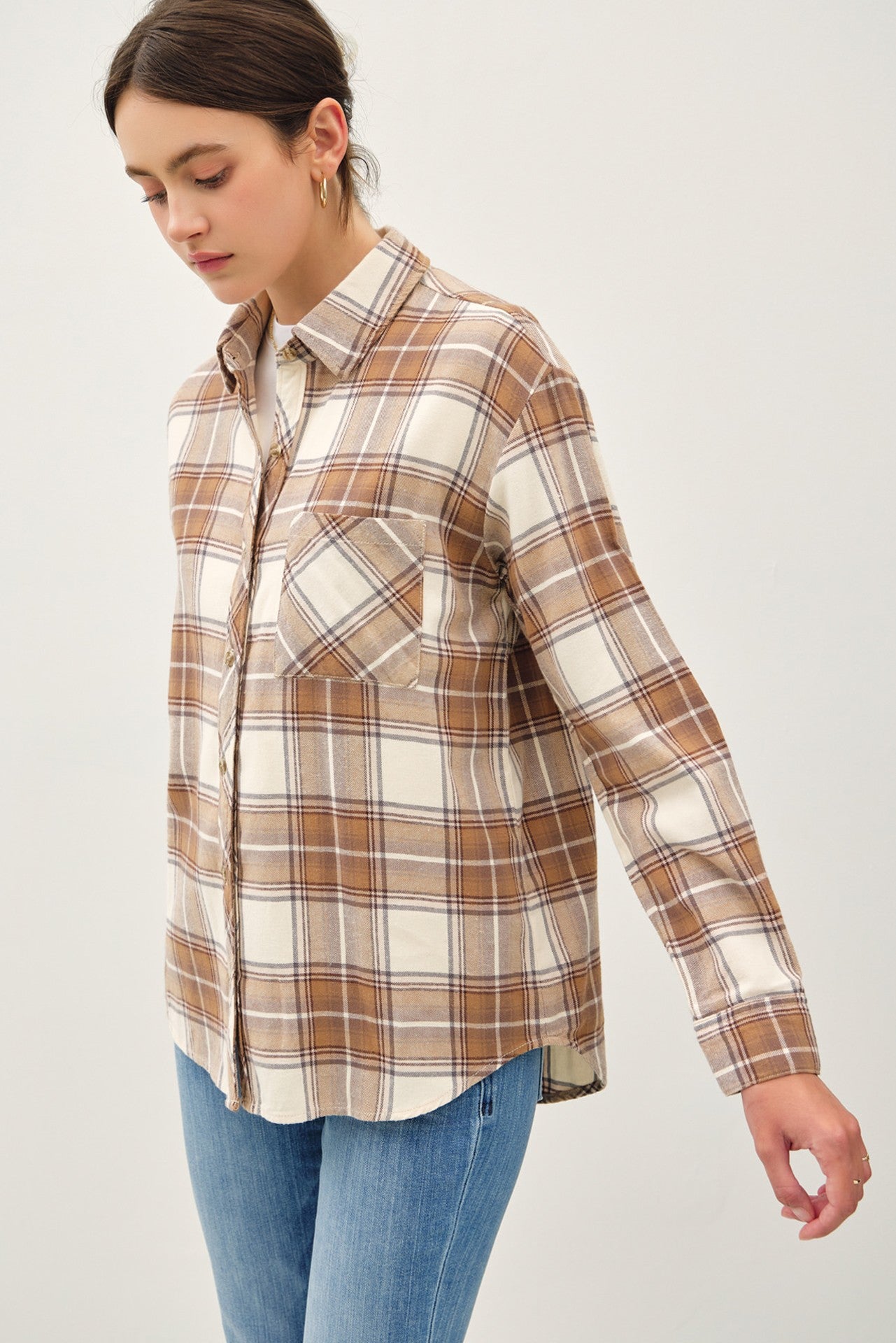 Classic Plaid Flannel - Taupe