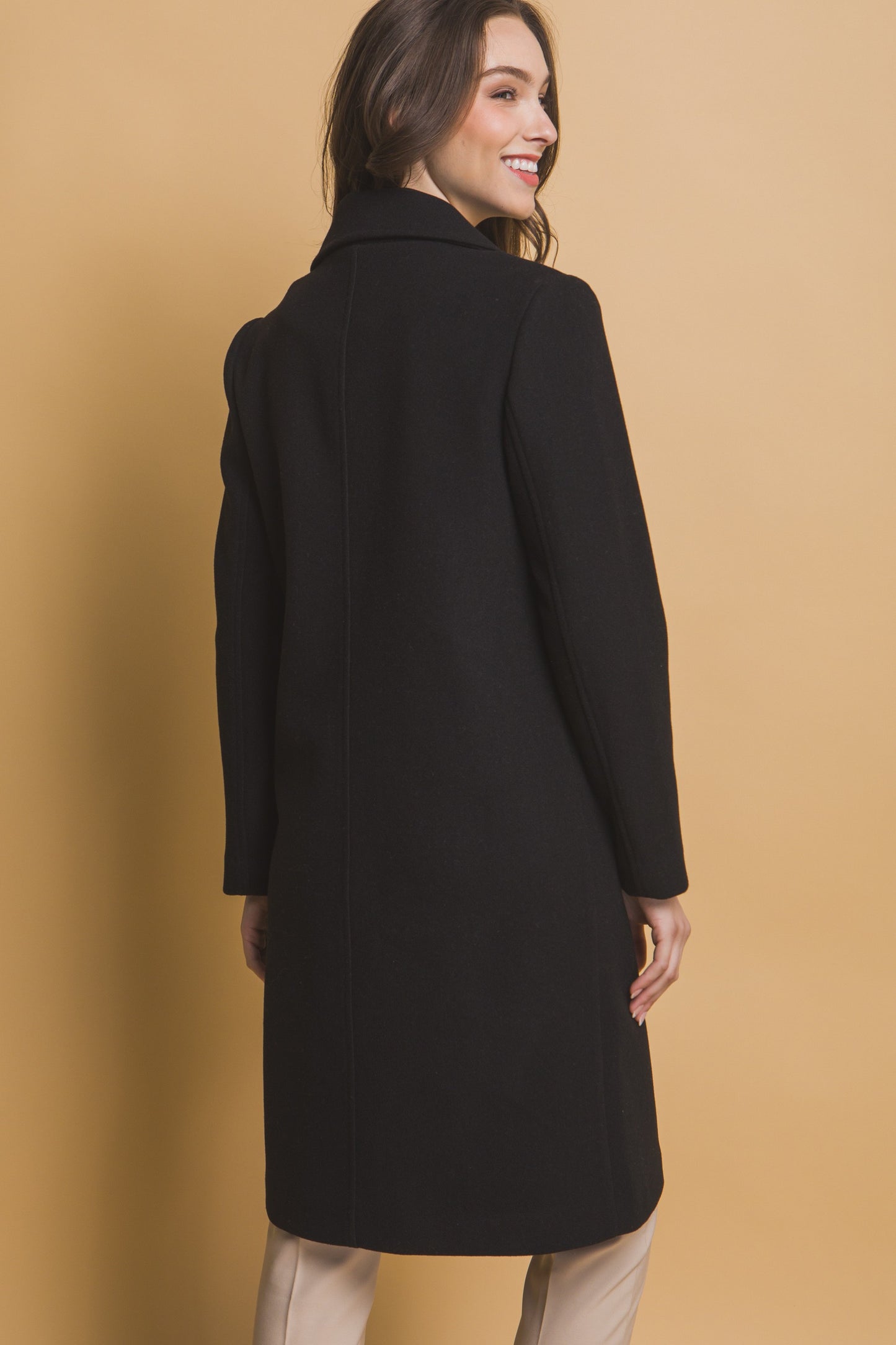 Longline Lapel Coat - Multiple Colors