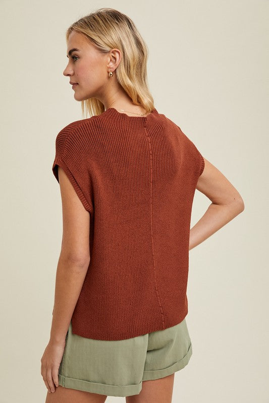 Mock Neck Sweater Top