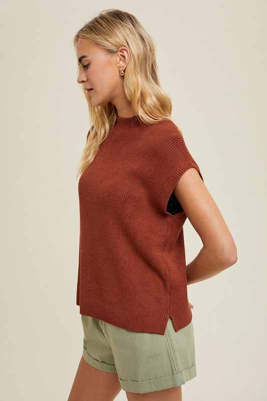 Mock Neck Sweater Top