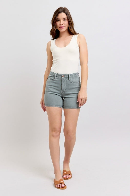 Judy Blue High Waisted Stone Blue Shorts