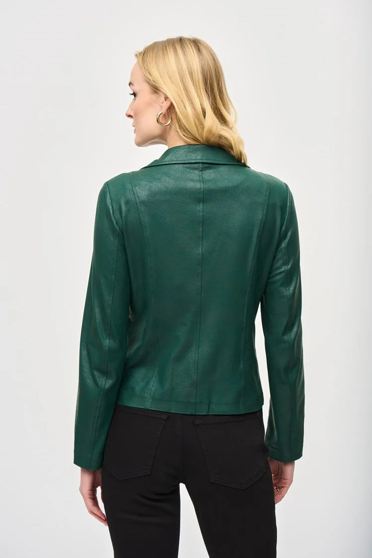 Joseph Ribkoff Foiled Knit Moto Jacket