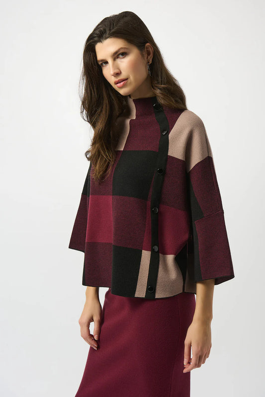 Joseph Ribkoff Merlot Sweater