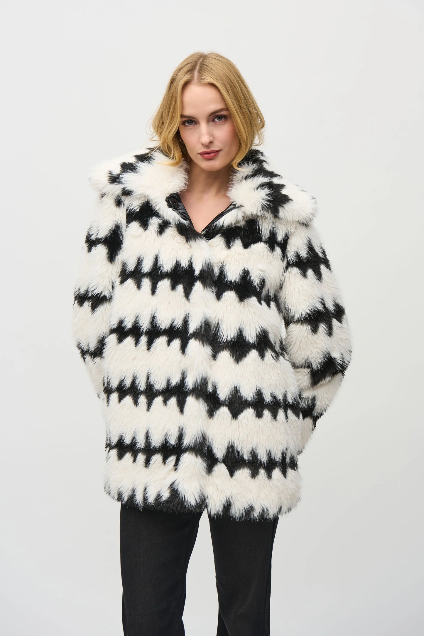 Joseph Ribkoff Aspen Reversible Faux Fur Coat