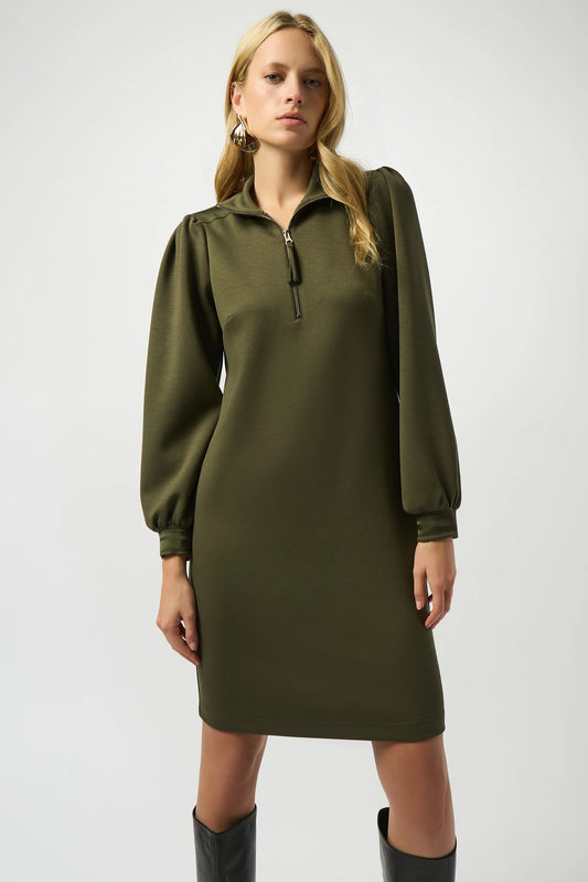Joseph Ribkoff Olive Scuba Dress