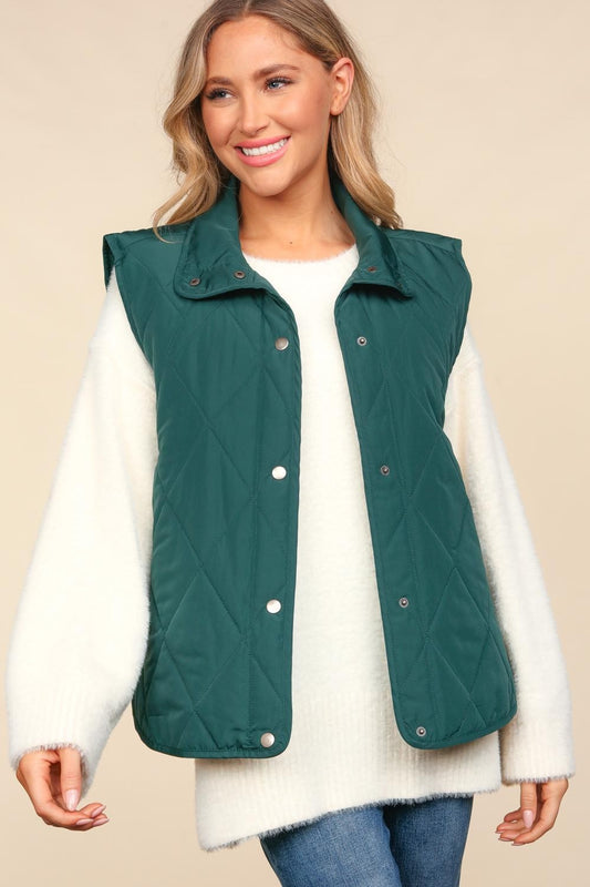 Quilted Puffer Vest - Multiple Colors