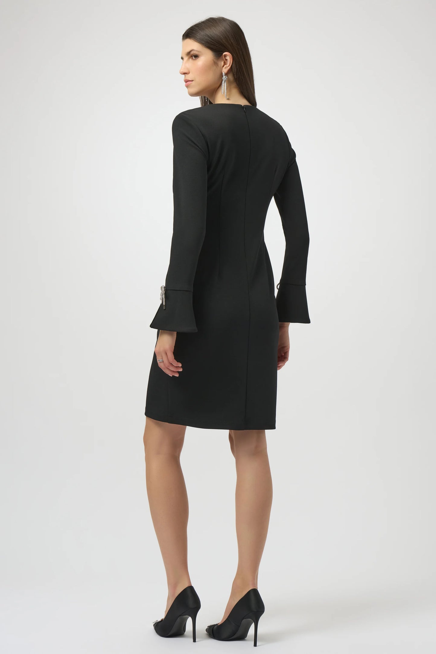 Joseph Ribkoff Shift Dress With Rhinestone Bows