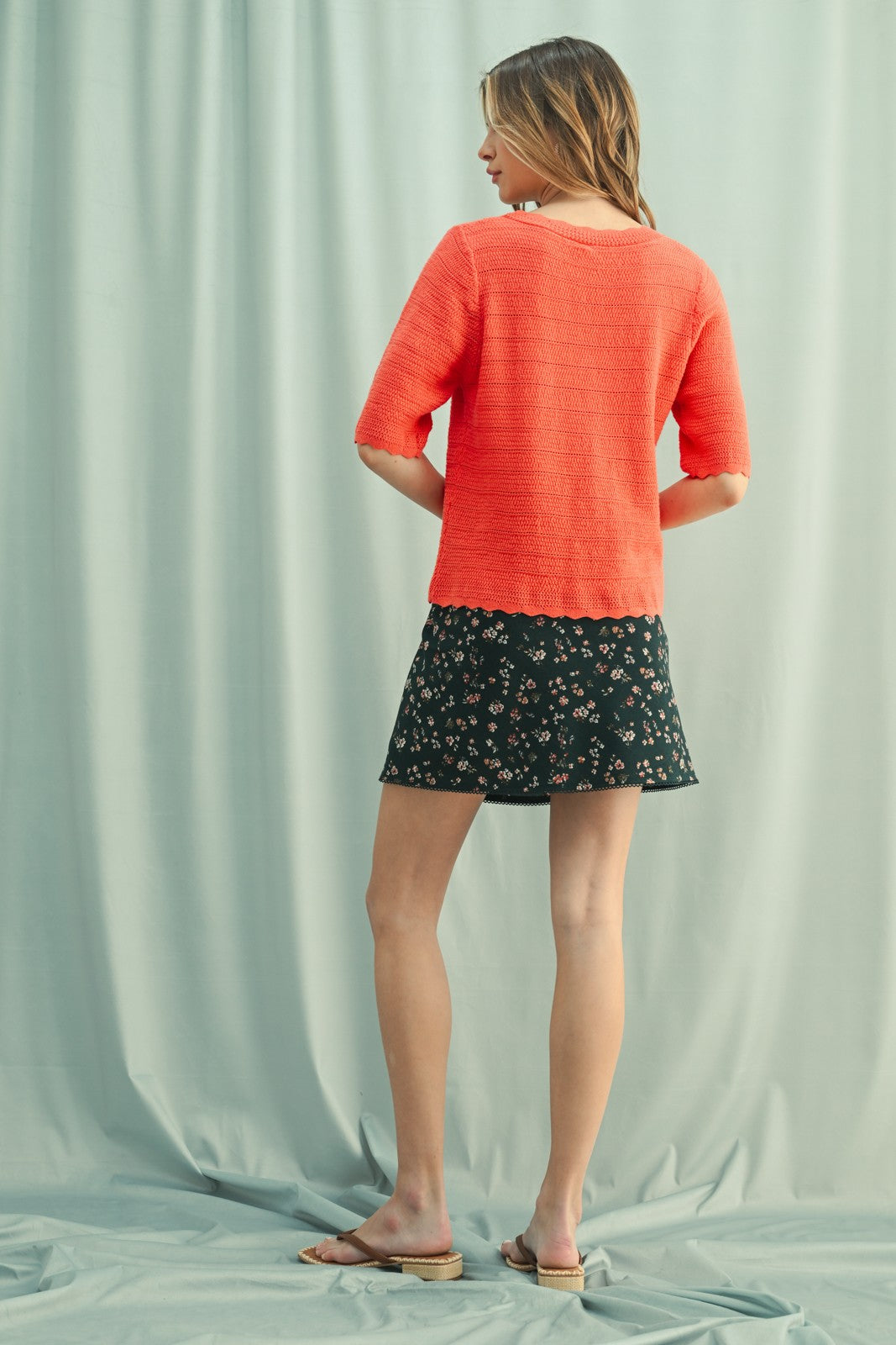 Sunkist Scalloped Top