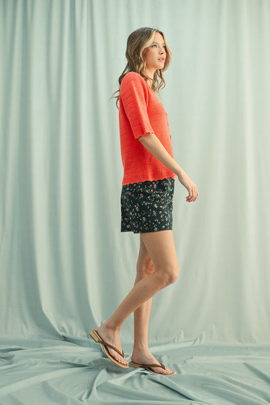 Sunkist Scalloped Top