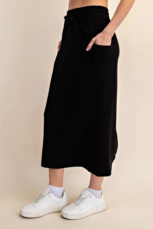 Scuba Long Skirt - Multiple Colors