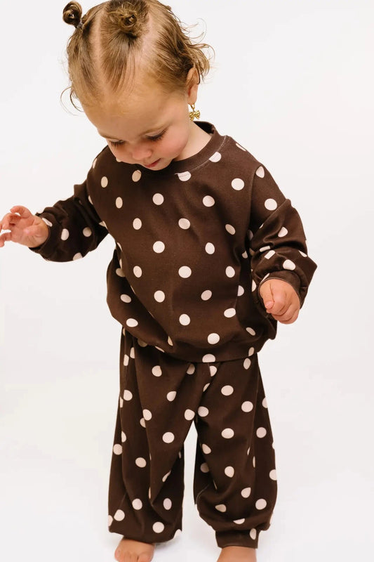 Espresso Polkadot Sweatsuit