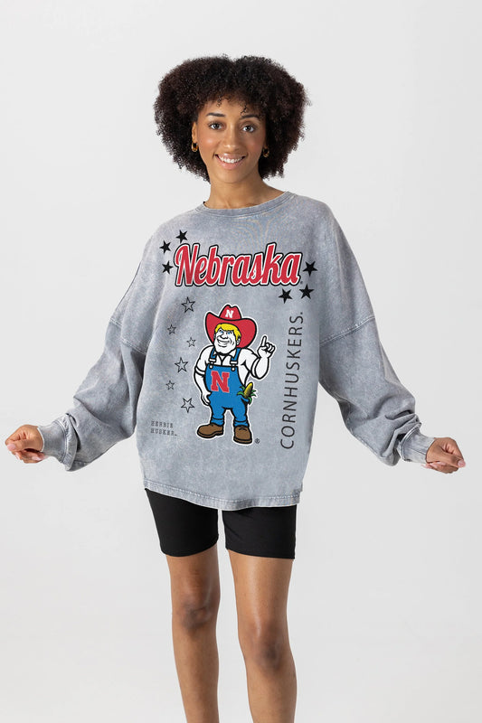 Nebraska Starbound Oversized Long Sleeve Tee