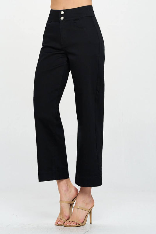 High Rise Crop Wide Leg Jean