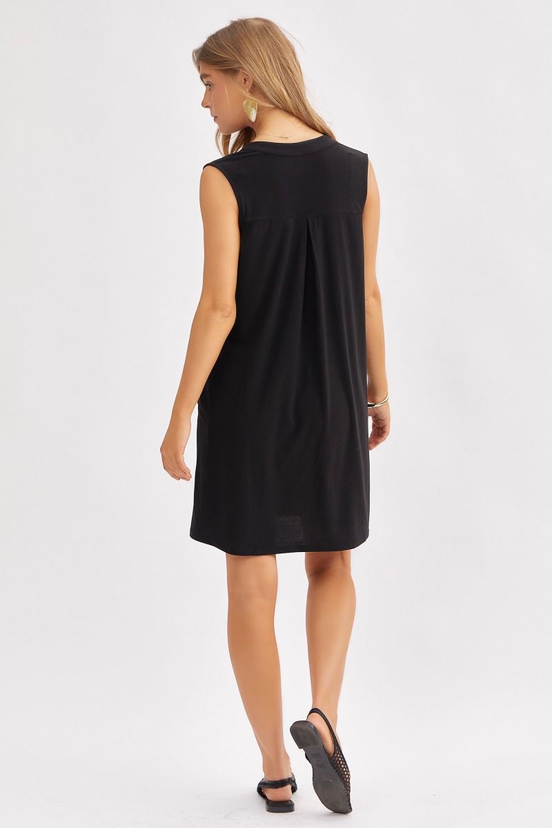 Black V-Neck Dress