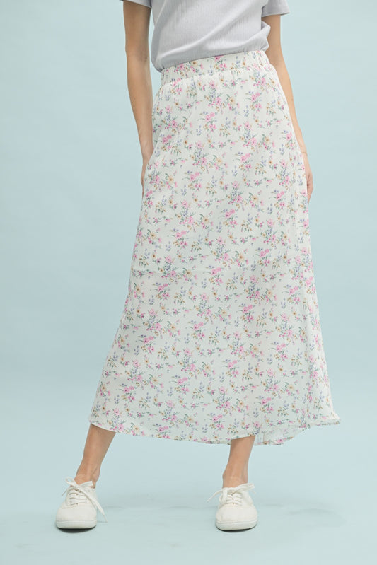 Dainty Floral Midi Skirt