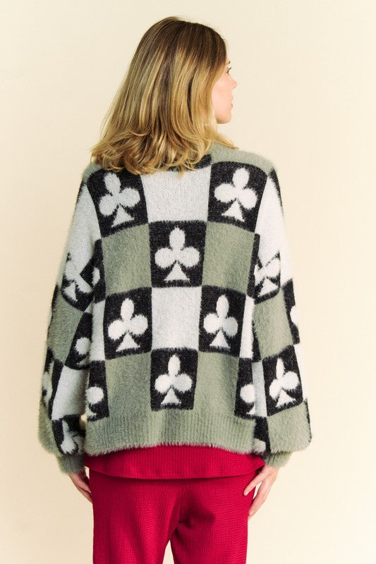 Clover Print Cardigan