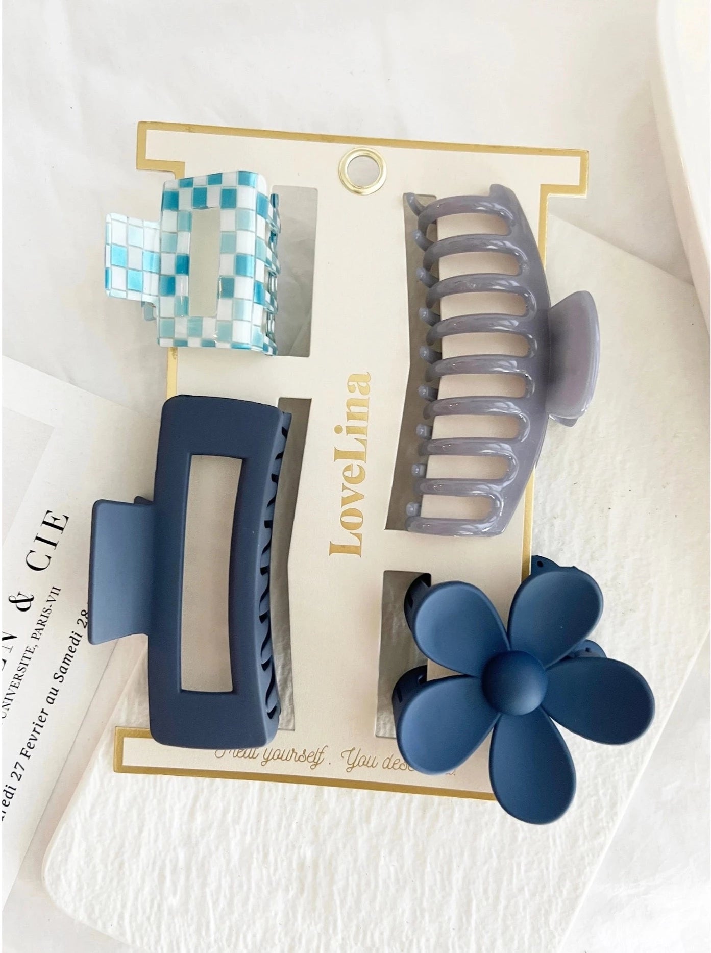 4 Pack Assorted Clip Set - Marine