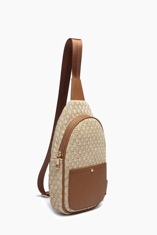 Lily Straw Small Crossbody Sling Bag