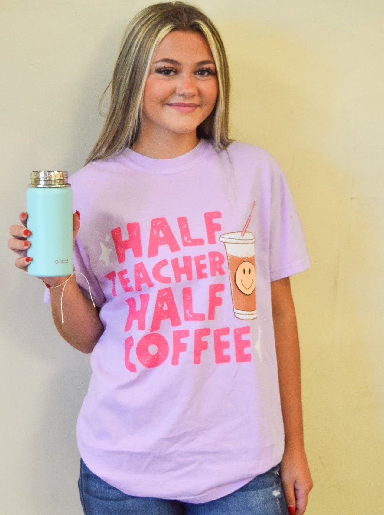 Half Teacher Half Coffee Graphic Tee