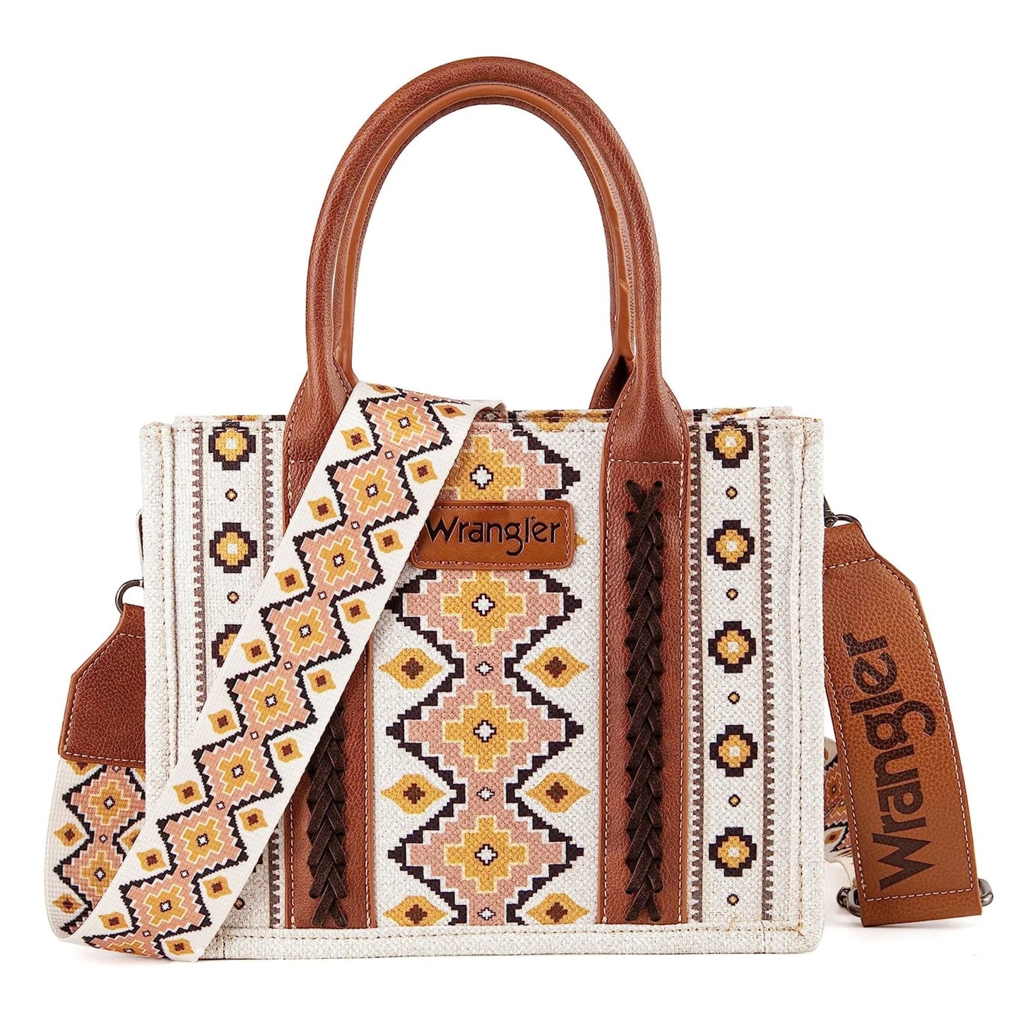 Pre-Order Wrangler Southwestern Print Small Canvas Tote/Crossbody