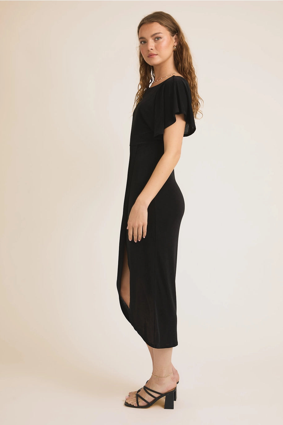Classic Black Wrap Dress