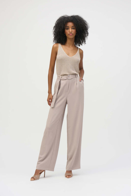 Joseph Ribkoff Sparkly V-Neck Pullover - Champagne